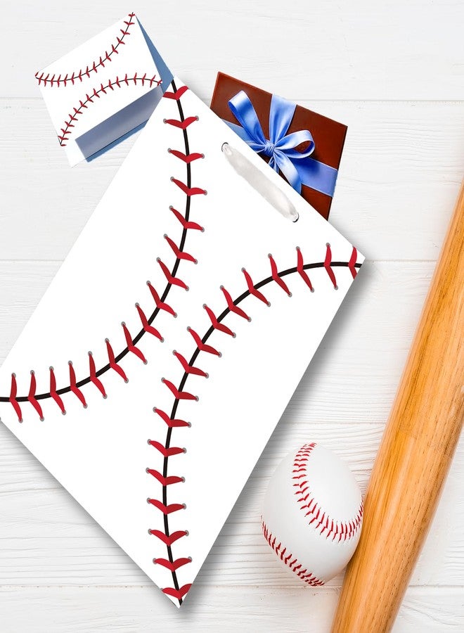 GOLDCROW Baseball Gift Bag with Birthday Card - Large Baseball Party Favor Bags, Includes Tissue Paper & Envelope - for Boys Birthday, Sports Events, Team Gifts (Goodie Bags, Wrapping Paper Alternative) - Image 5
